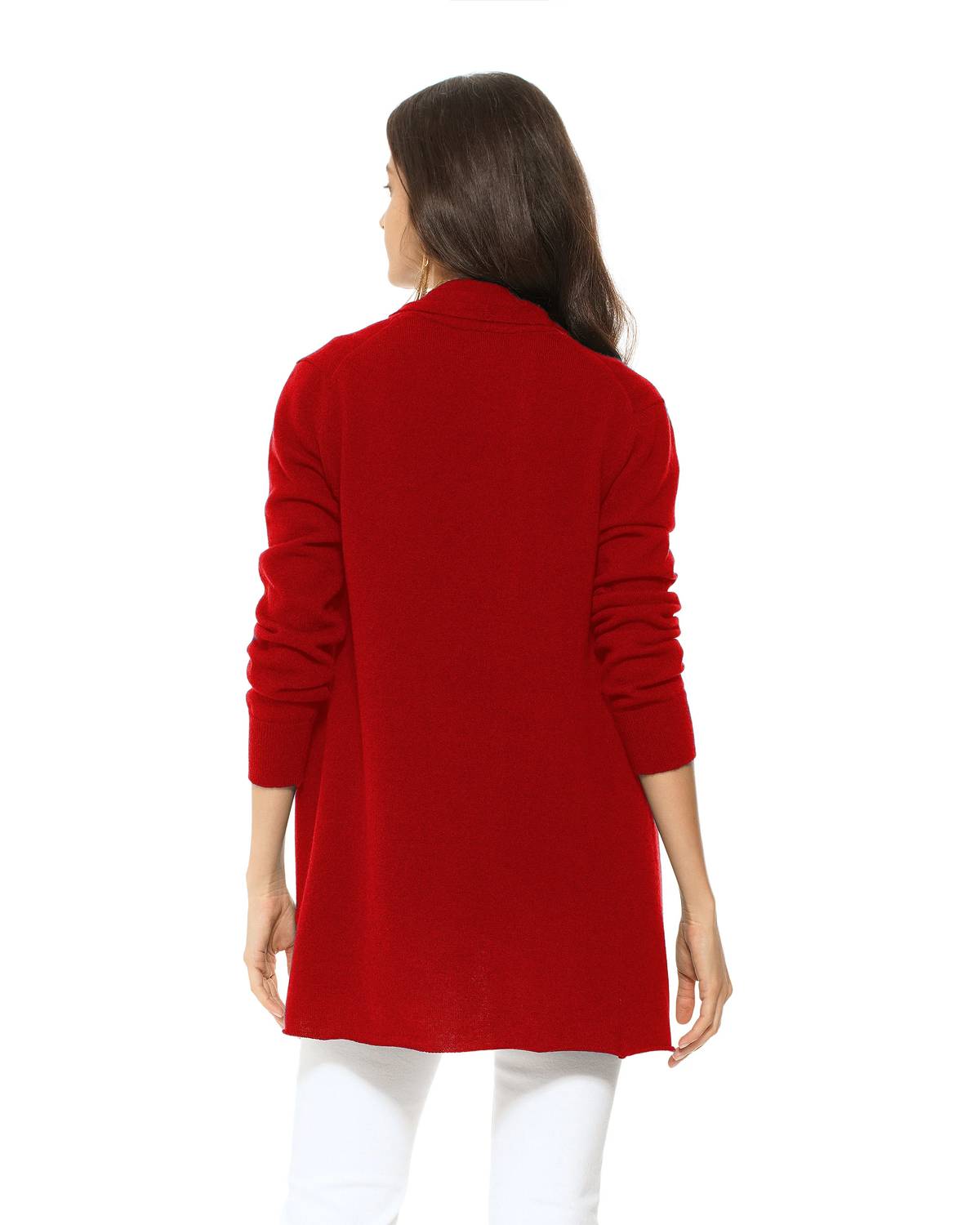 Monticelli Cashmere - Women's Pure Cashmere Long Open Front Cardigan