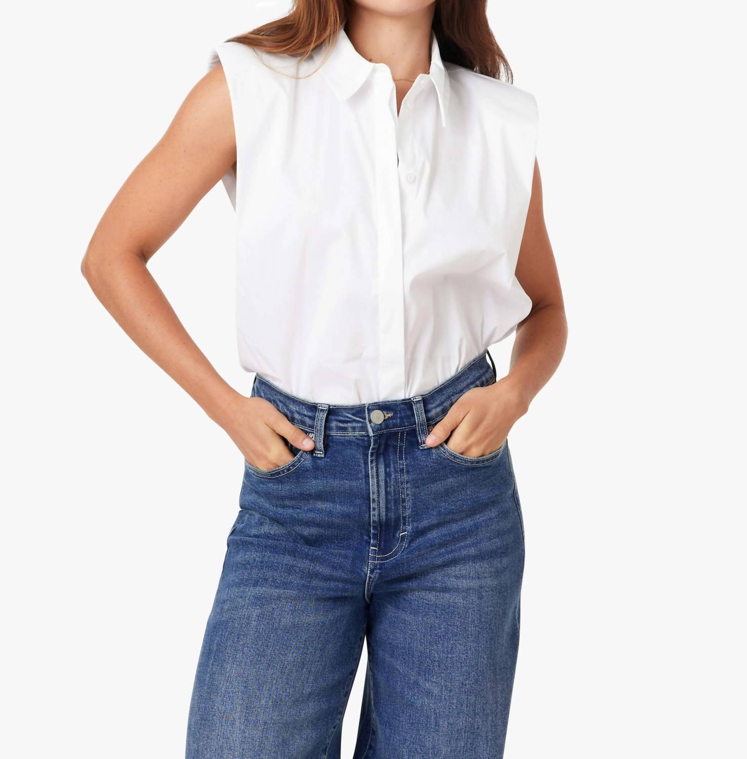 Habitual - Sleevless Shoulder Pad Shirt