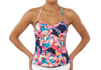 La Blanca - Floral Print Tankini Swim Suit Top