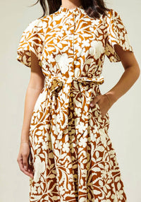 Sugarlips - Ayla Short Bell Sleeve Midi Dress