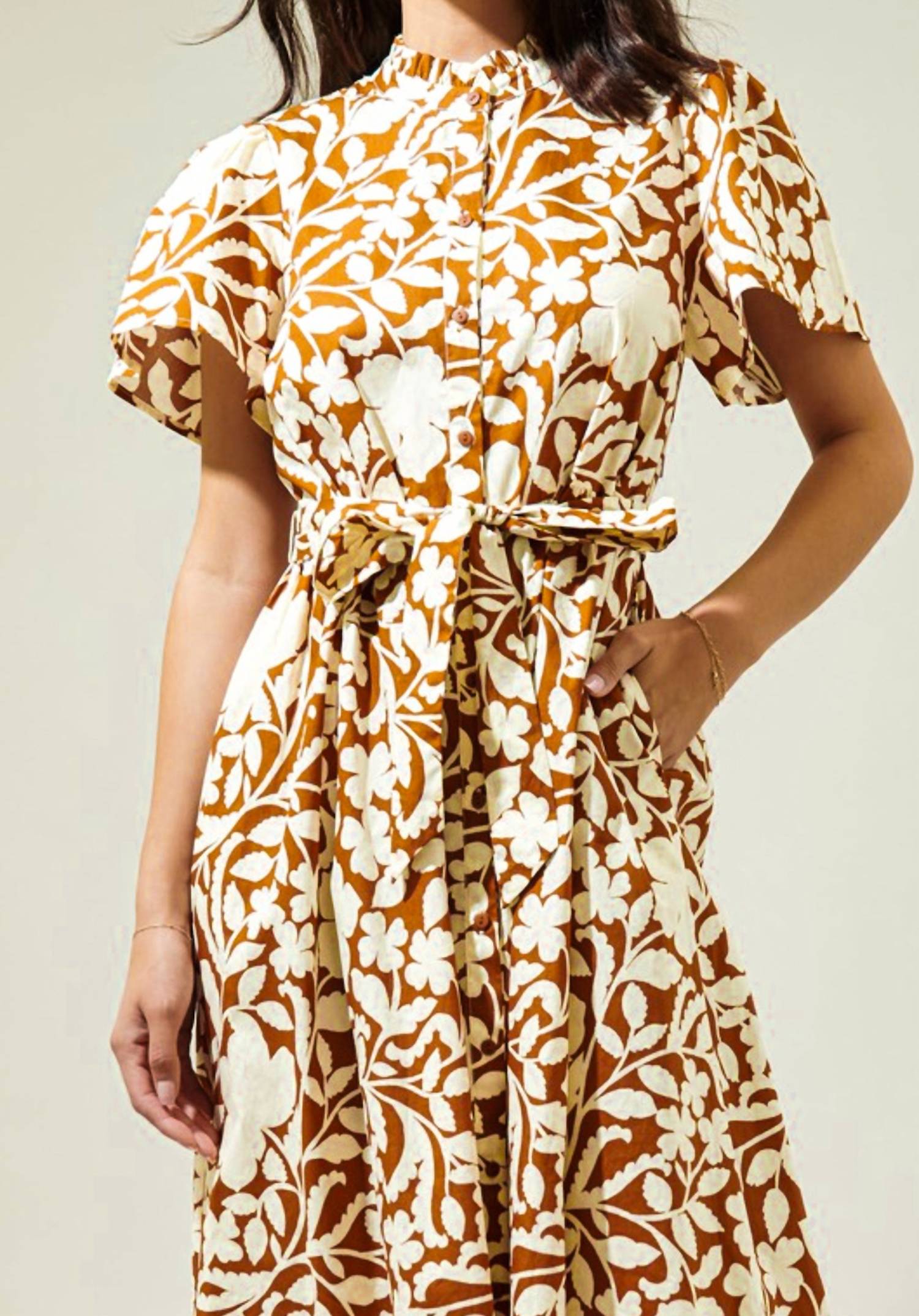 Sugarlips - Ayla Short Bell Sleeve Midi Dress