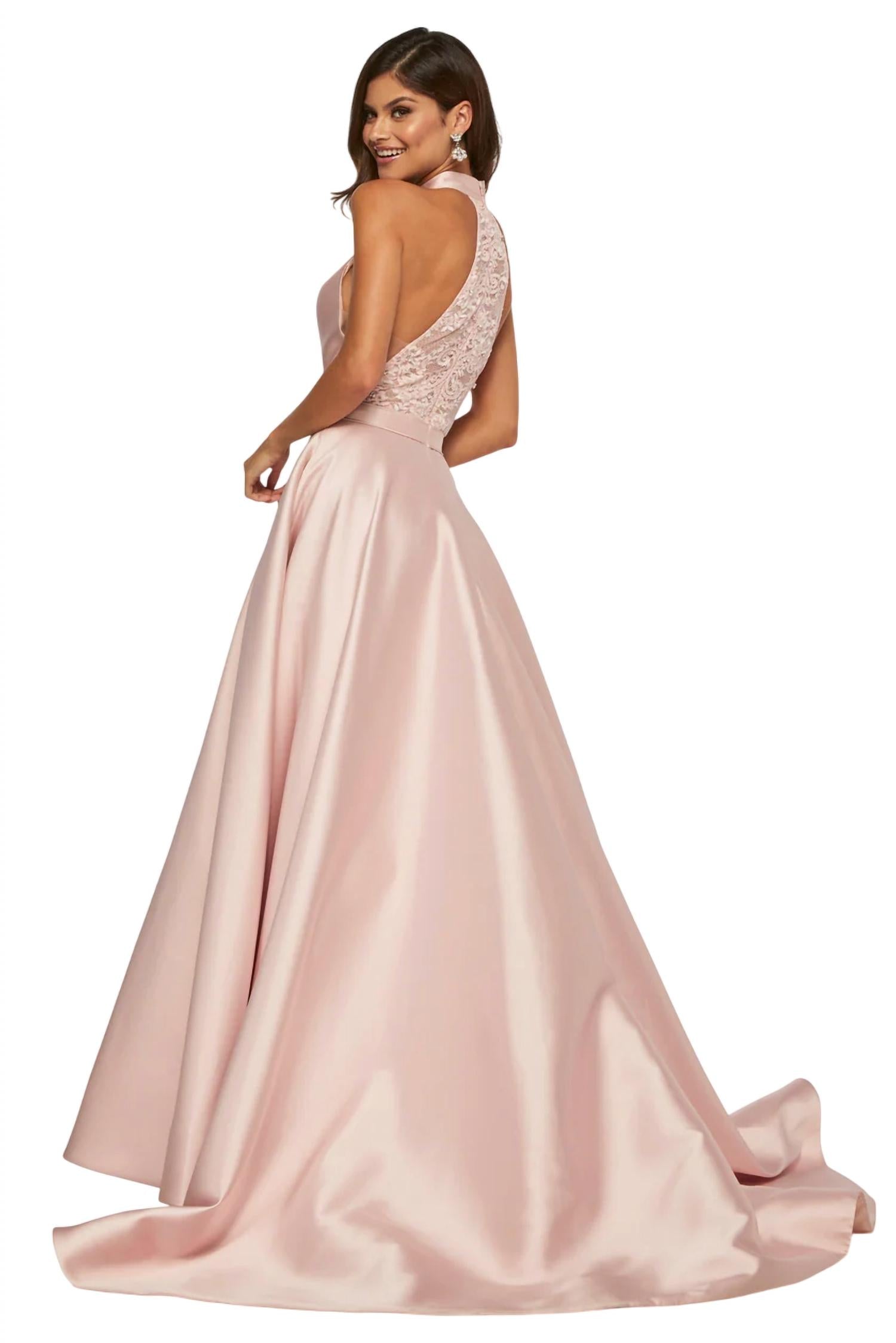Sherri Hill - Mikado High-Neck Prom Dress