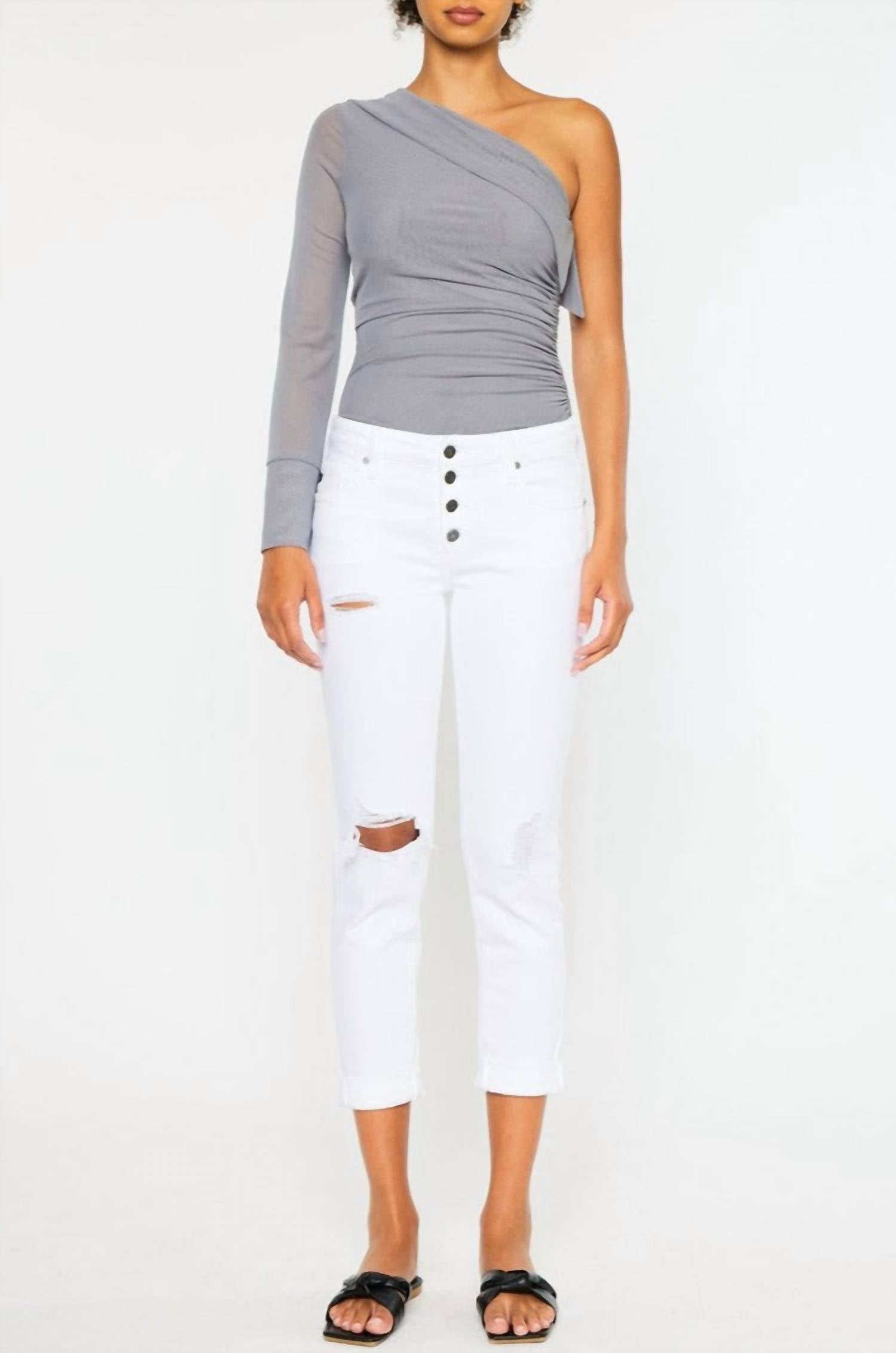 Kancan - Five Pocket Button Fly Mid Rise Jeans