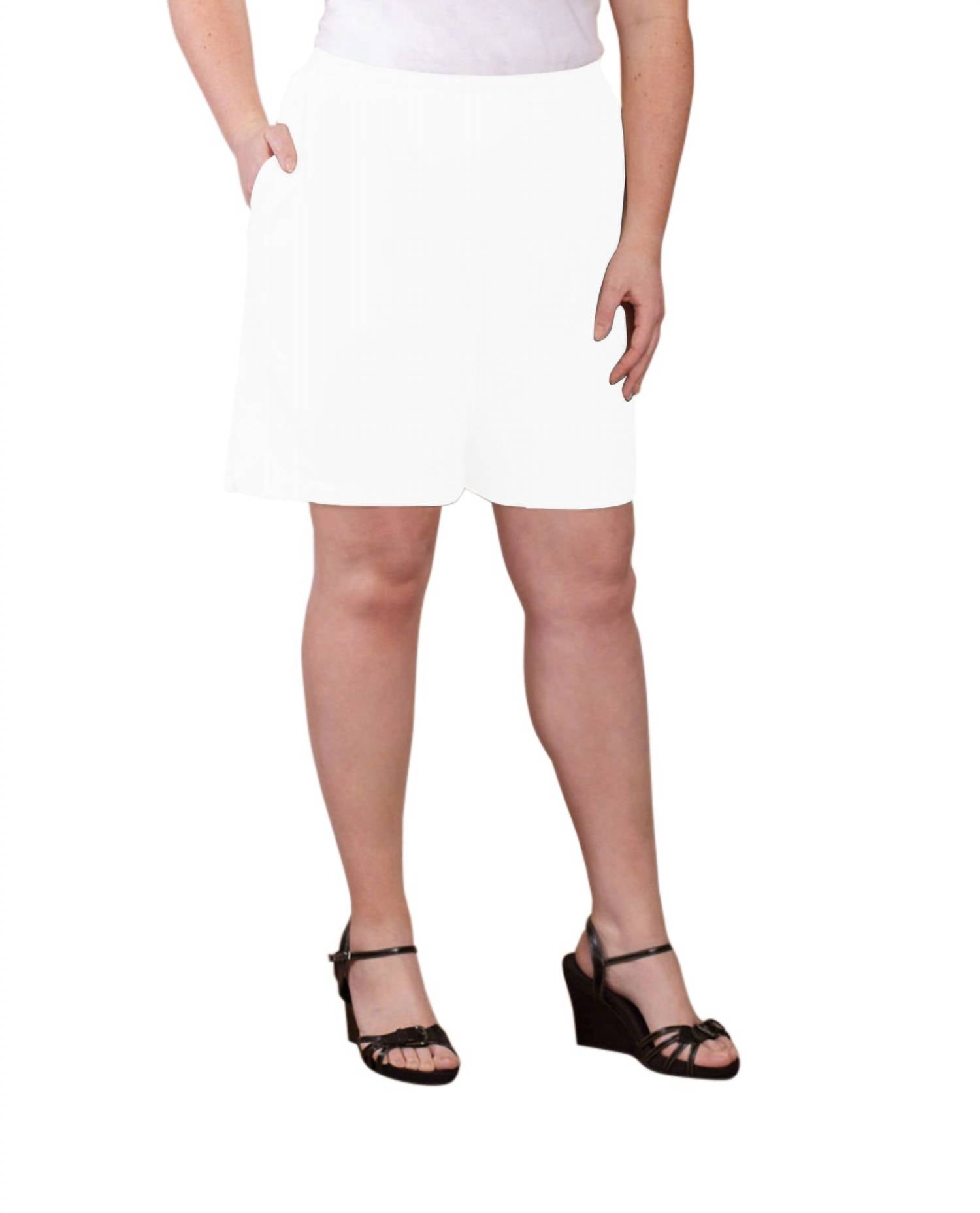 On The Plus Side - Jersey Cotton Shorts - Plus