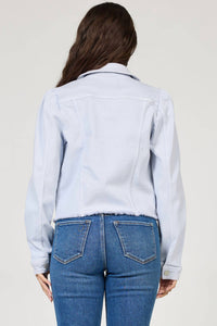 DEAR JOHN DENIM Roselyn Fitted Denim Jacket in skyway - women's jacket - alternate view