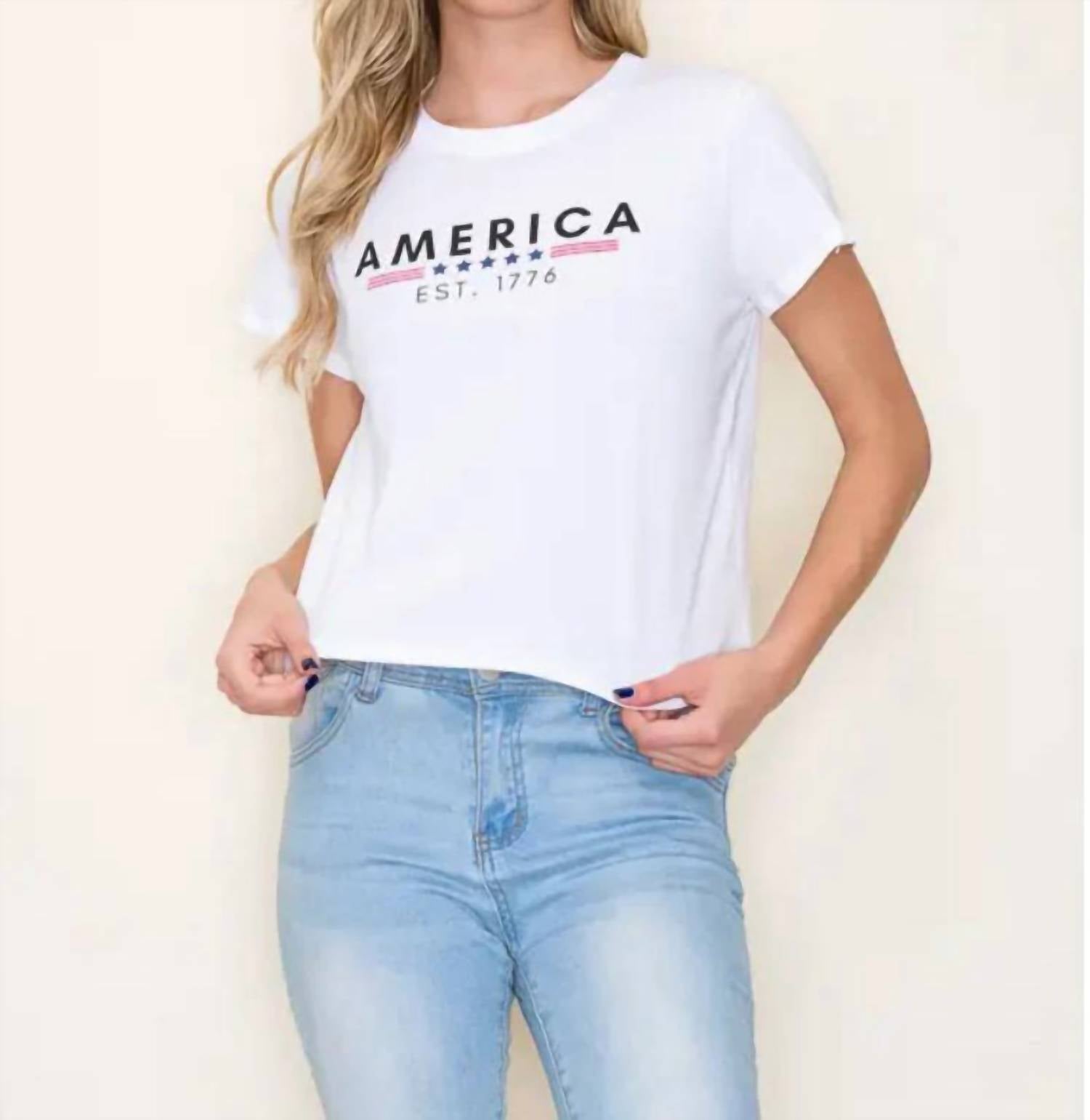 Tres Bien - America Est 1776 Crop Tee