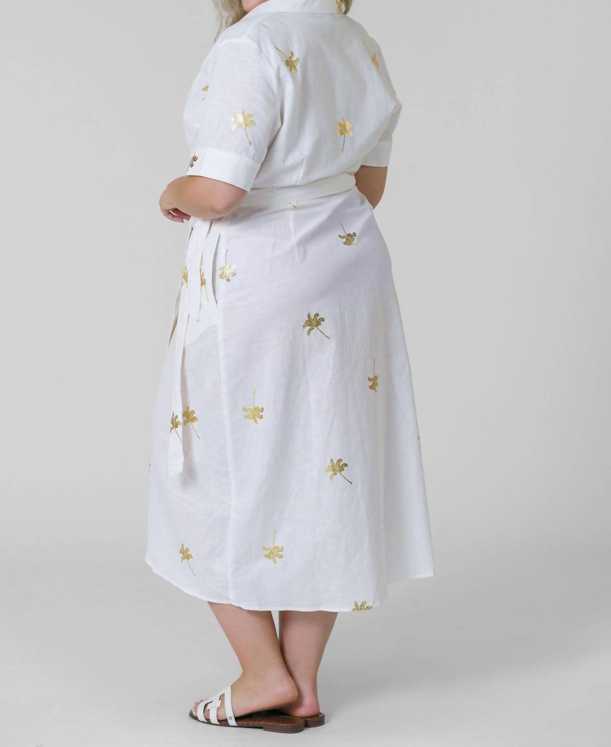 Never Fully Dressed - Cotton Linen Brooklyn Midi Dress - Plus