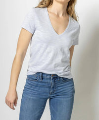 Lilla P - V-NECK SHORT SLEEVE BACK SEAM TEE