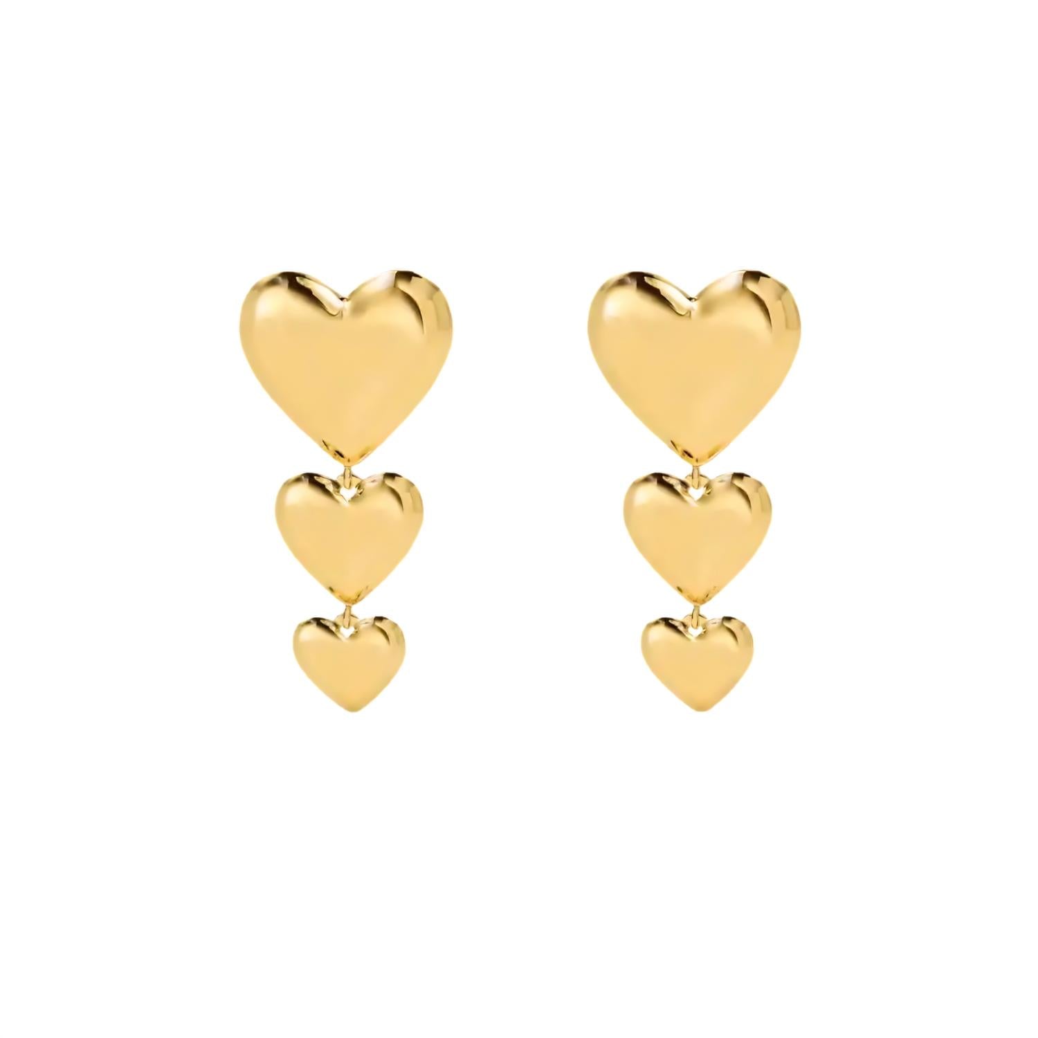 Sahira Jewelry Design - Women's Tori Heart Drop Earrings