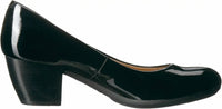 Comfortiva Women's Amora Shoes in black patent - women's heels - detail view