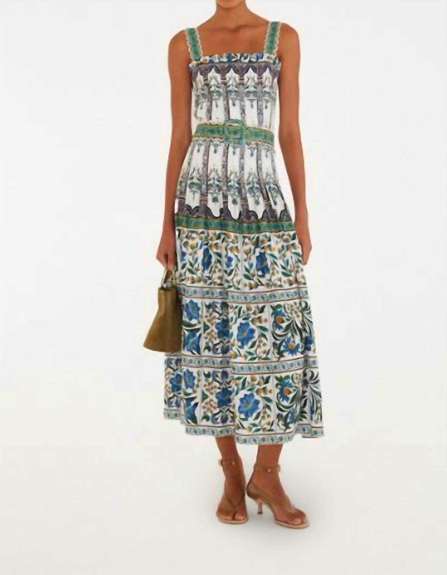 Farm Rio - Manoela Belted Lenzing Ecovero Euroflax Maxi Dress