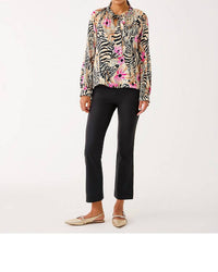 Lilly Pulitzer Alinta Long Sleeve Top in rutabaga el morocco 1 - women's long sleeve top - alternate view