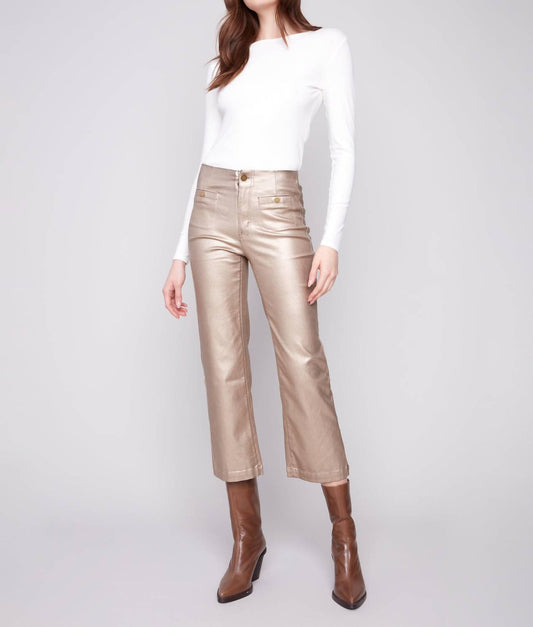 Charlie B - Metallic Wax Twill Pants
