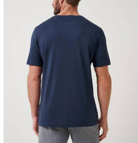 TravisMathew Good Ol Days Short Sleeve Tee in total eclipse - men's t-shirt - detail view