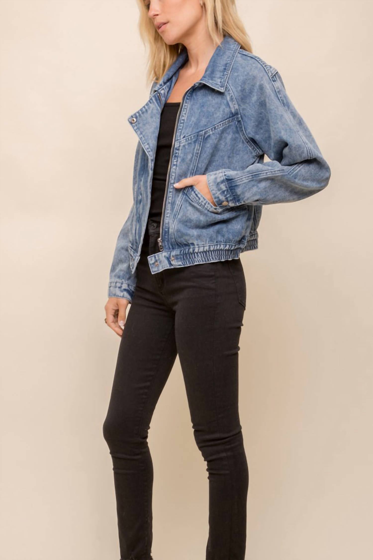 Hem & Thread - Eighty Six Distressed Bomber Jacket