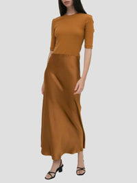 Rosetta Getty - Bias-cut Combo T-shirt Dress