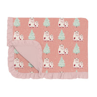 Kickee - Print Ruffle Toddler Blanket