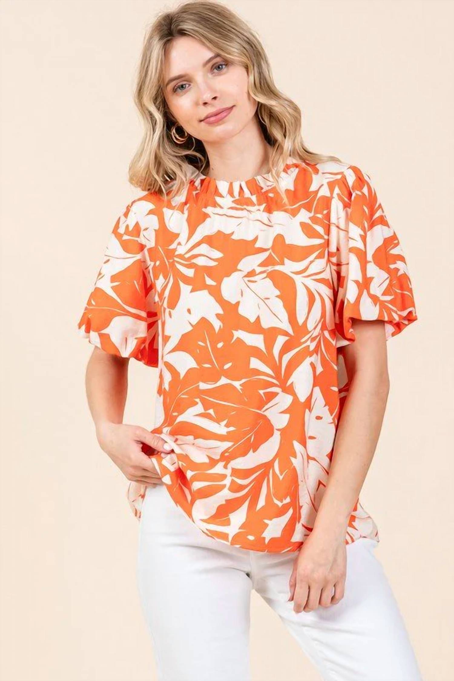 Jodifl - Puffed Sleeves Western Top