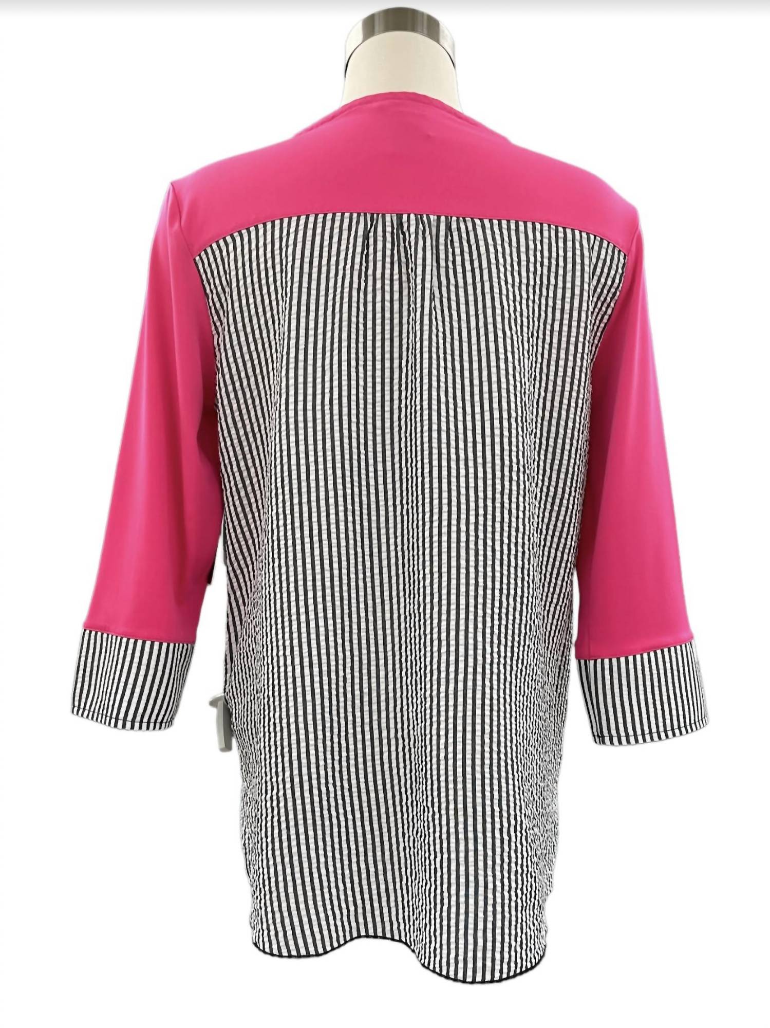 Multiples - Stripe/solid Knit Pocket Top