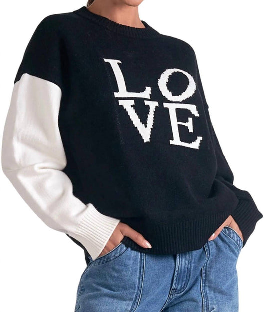 Elan - Love Crewneck Sweater