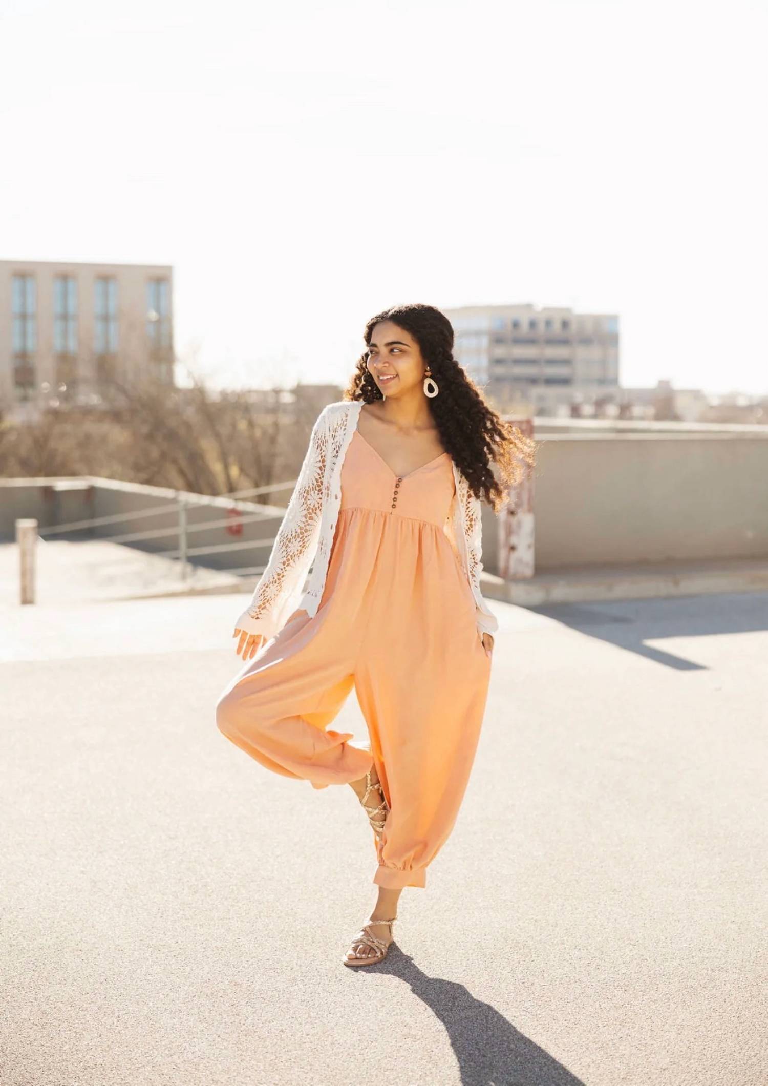 Ee:Some - Mineral Washed Sleeveless Jumpsuit