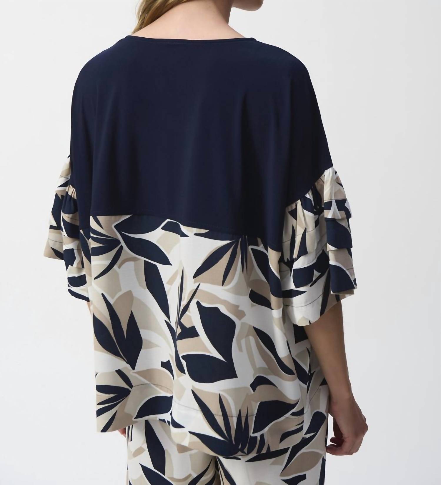 Joseph Ribkoff - Silky Knit Tropical Print Boxy Top