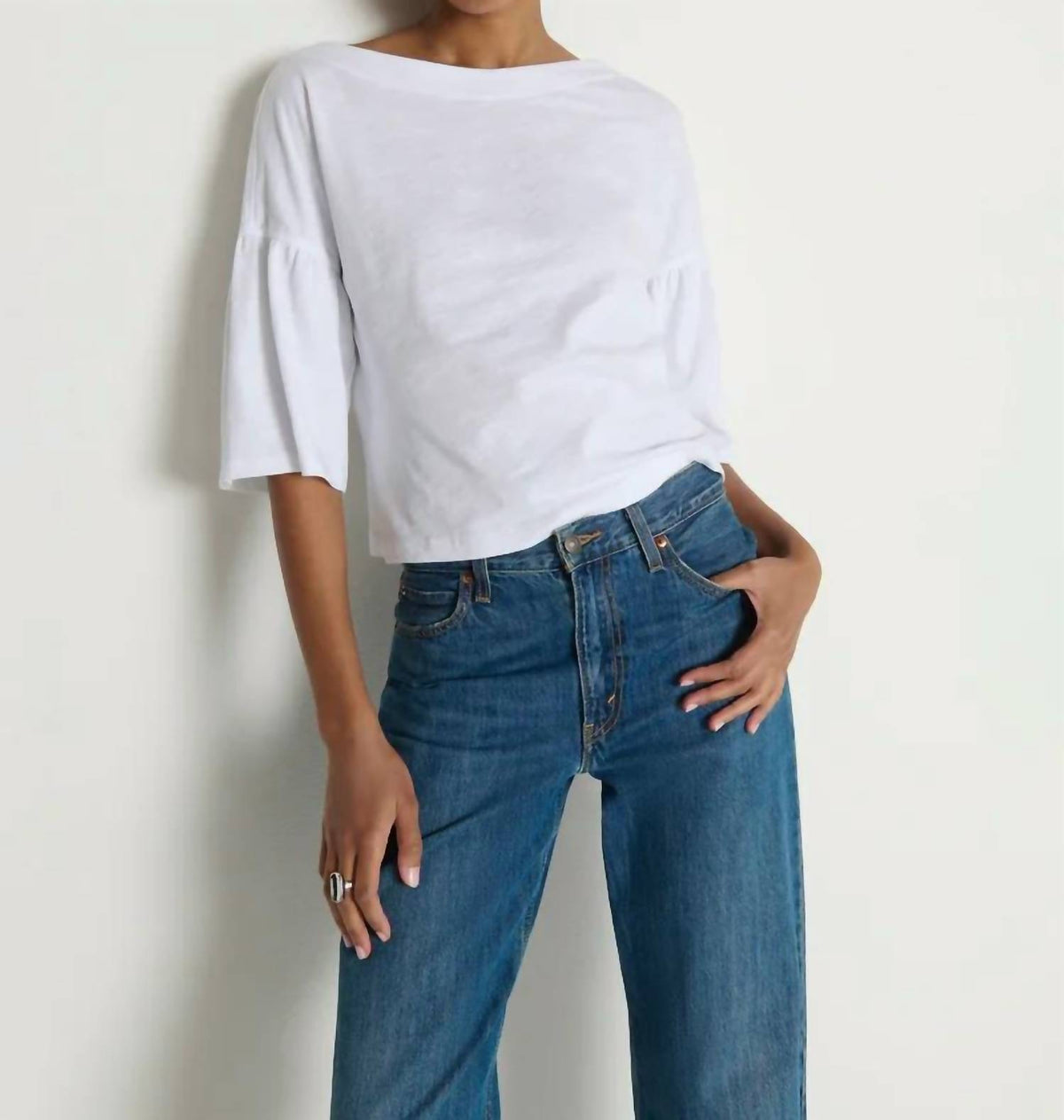 Nation Ltd - Angeline Elbow-length Sleeves Top