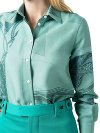 Salvatore Ferragamo - Graphic Print Silk Shirt