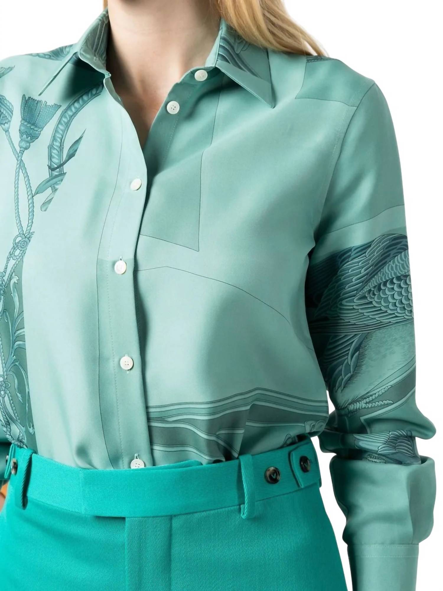 Salvatore Ferragamo - Graphic Print Silk Shirt