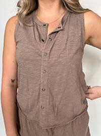 Bobi - Cropped Snap Tank Top