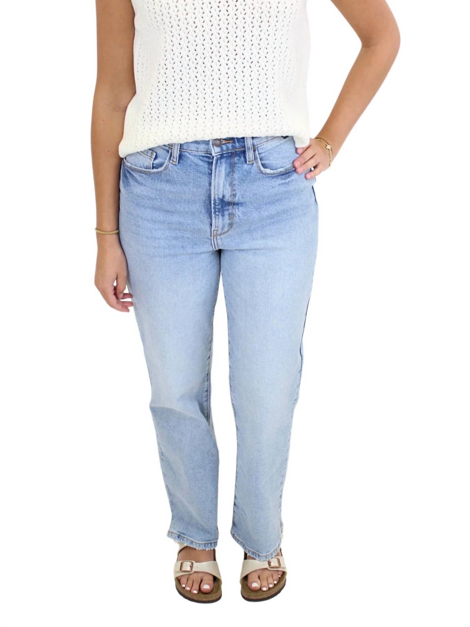 CELLO High Rise Dad Jeans in light wash - women's jeans - alternate view