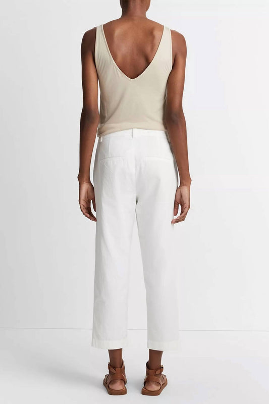 Vince - Low-rise Washed Cotton Crop Pants