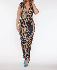 Circular Path - Sleeveless Wrap Bodysuit