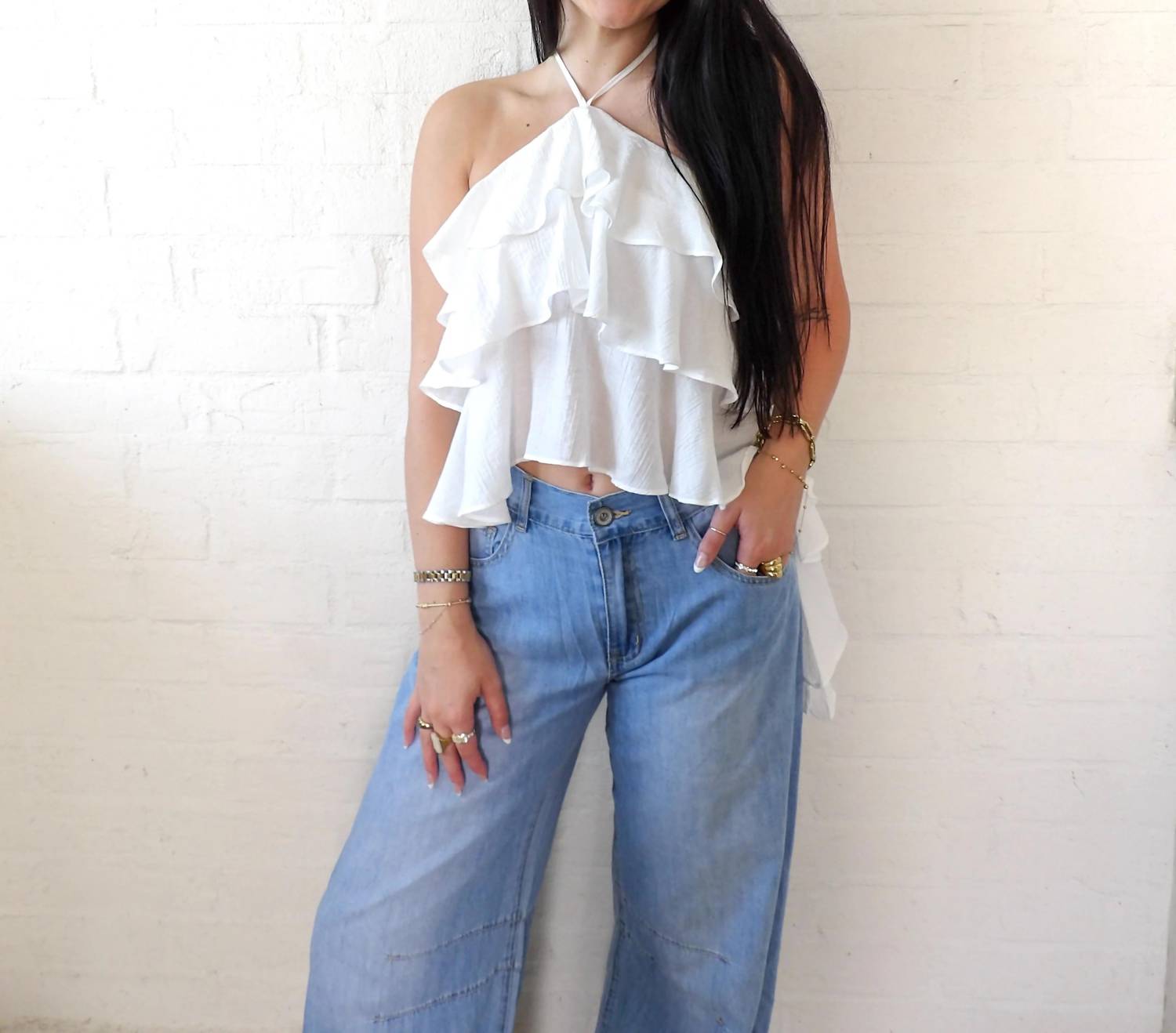 Pretty Garbage - The Bori Frill Halter Top