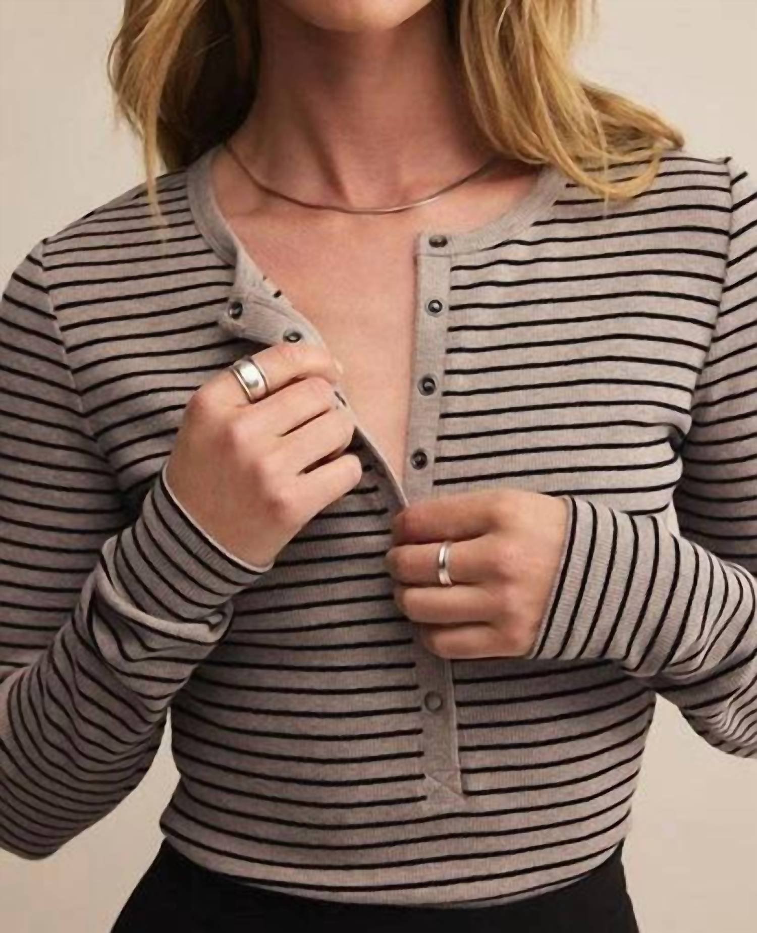 Z Supply - Stella Stripe Henley Top