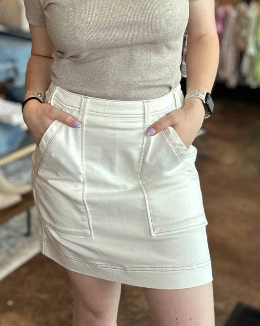 Tribal - Audrey Pull on Denim Skort