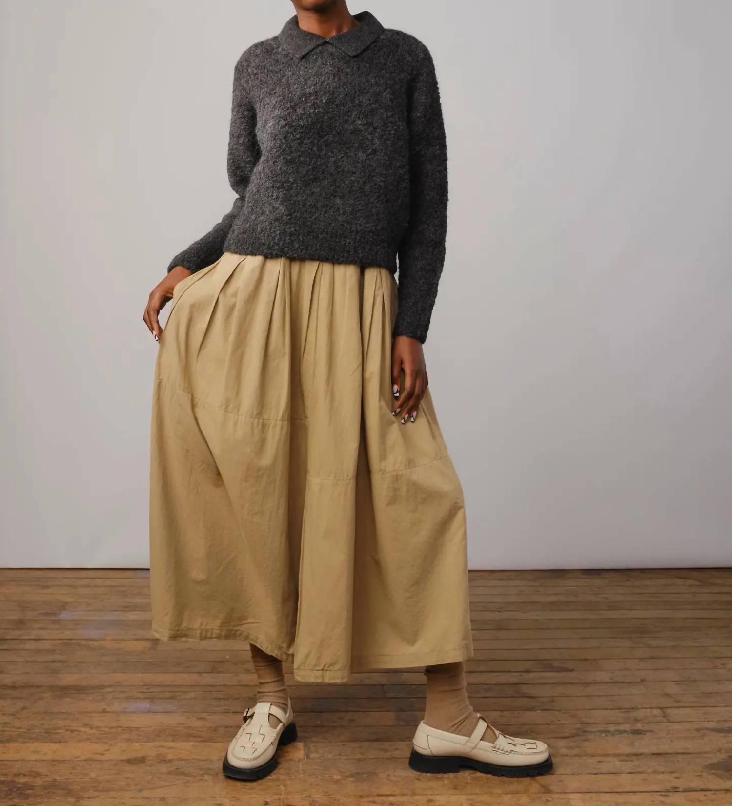 The Endery - Ramona Boucle Polo Sweater