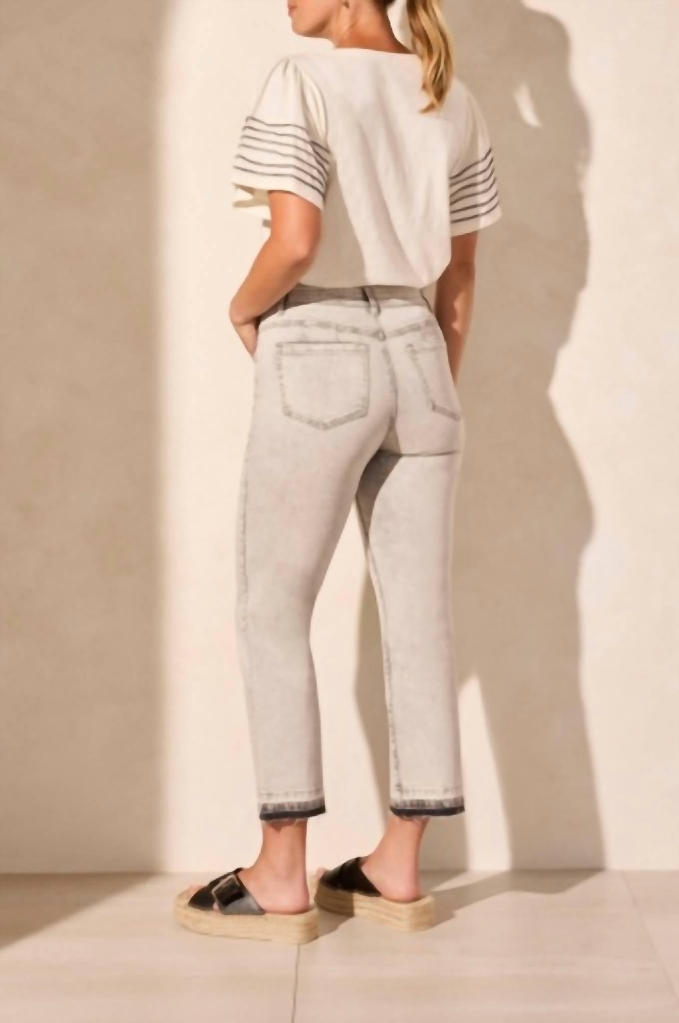 Tribal - Sophia Curvy Micro Flare Crop Pants