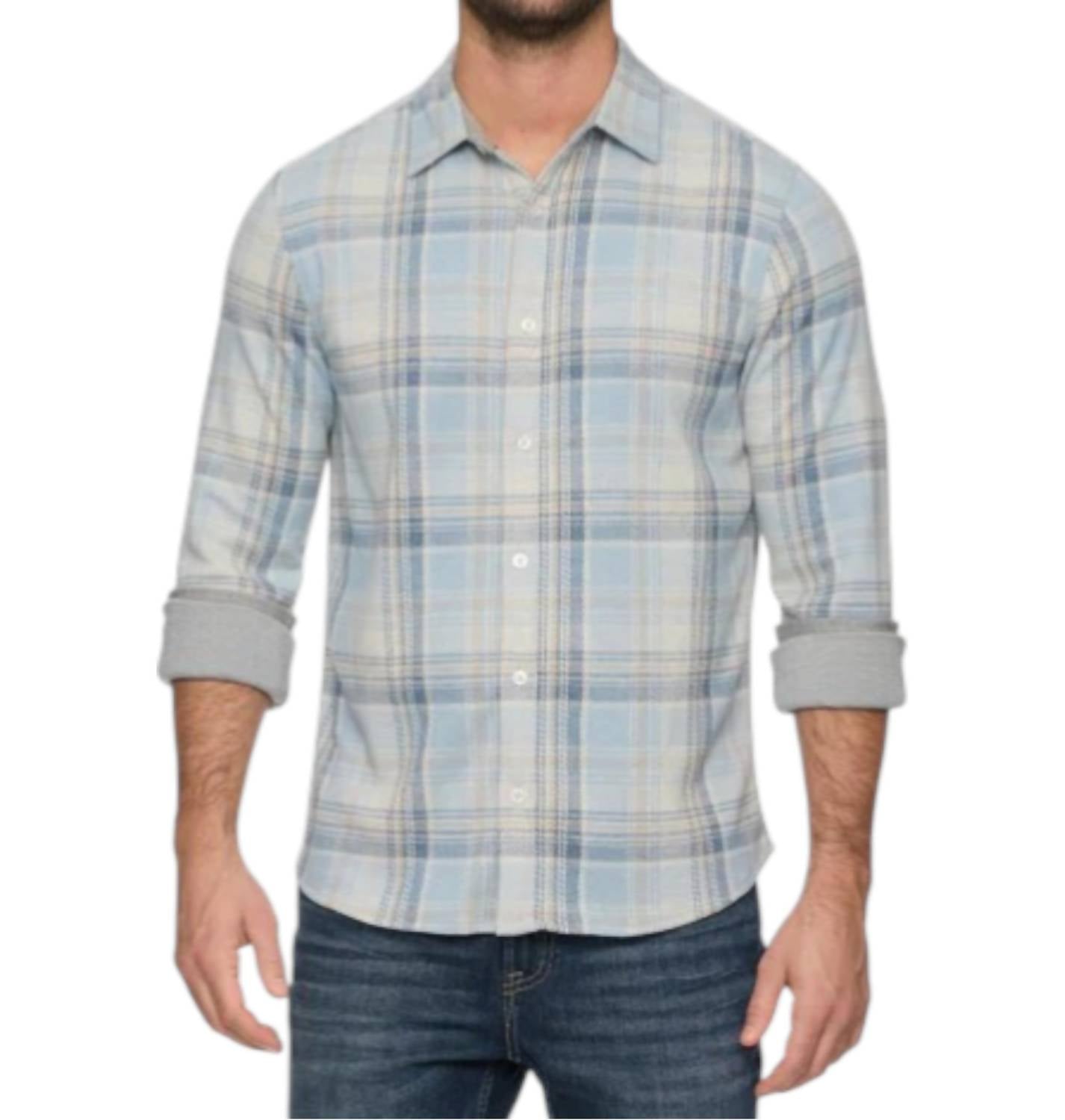 Flags & Anthem Morse Long Sleeve Hero Knit Flannel Shirt in franklin - men's shirt
