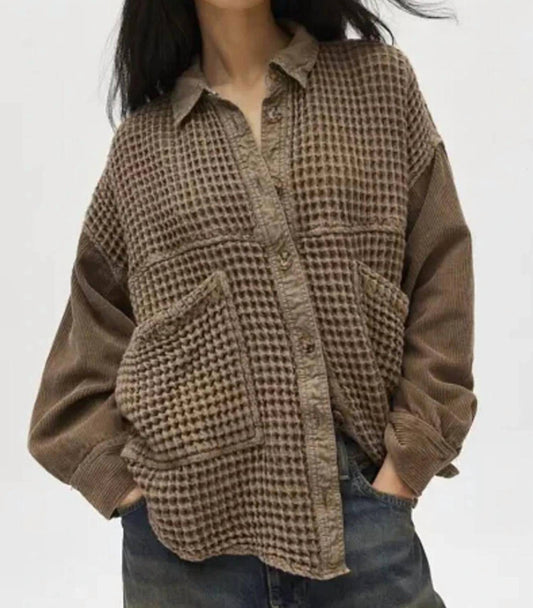 Easel - Zola Waffle Shirt Jacket