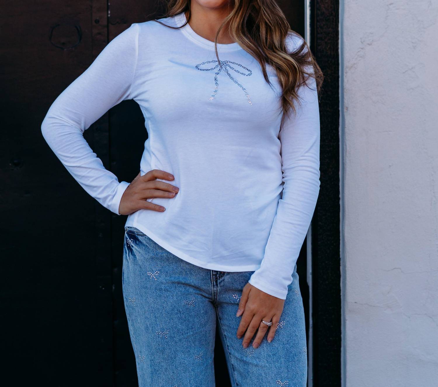 Karen Kane - Embellished Bow Top