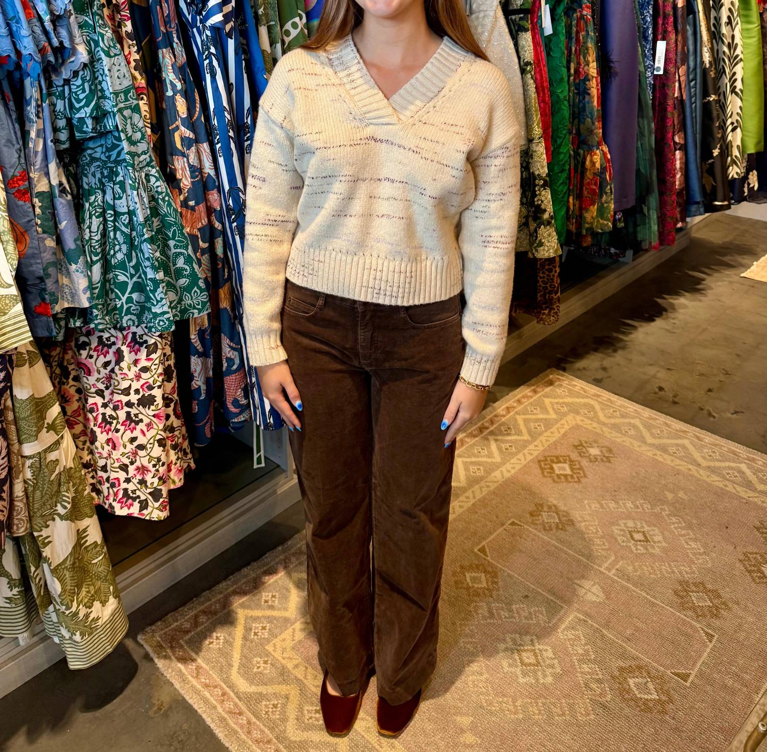 Mac - Relaxed Wide Velvet Jeans