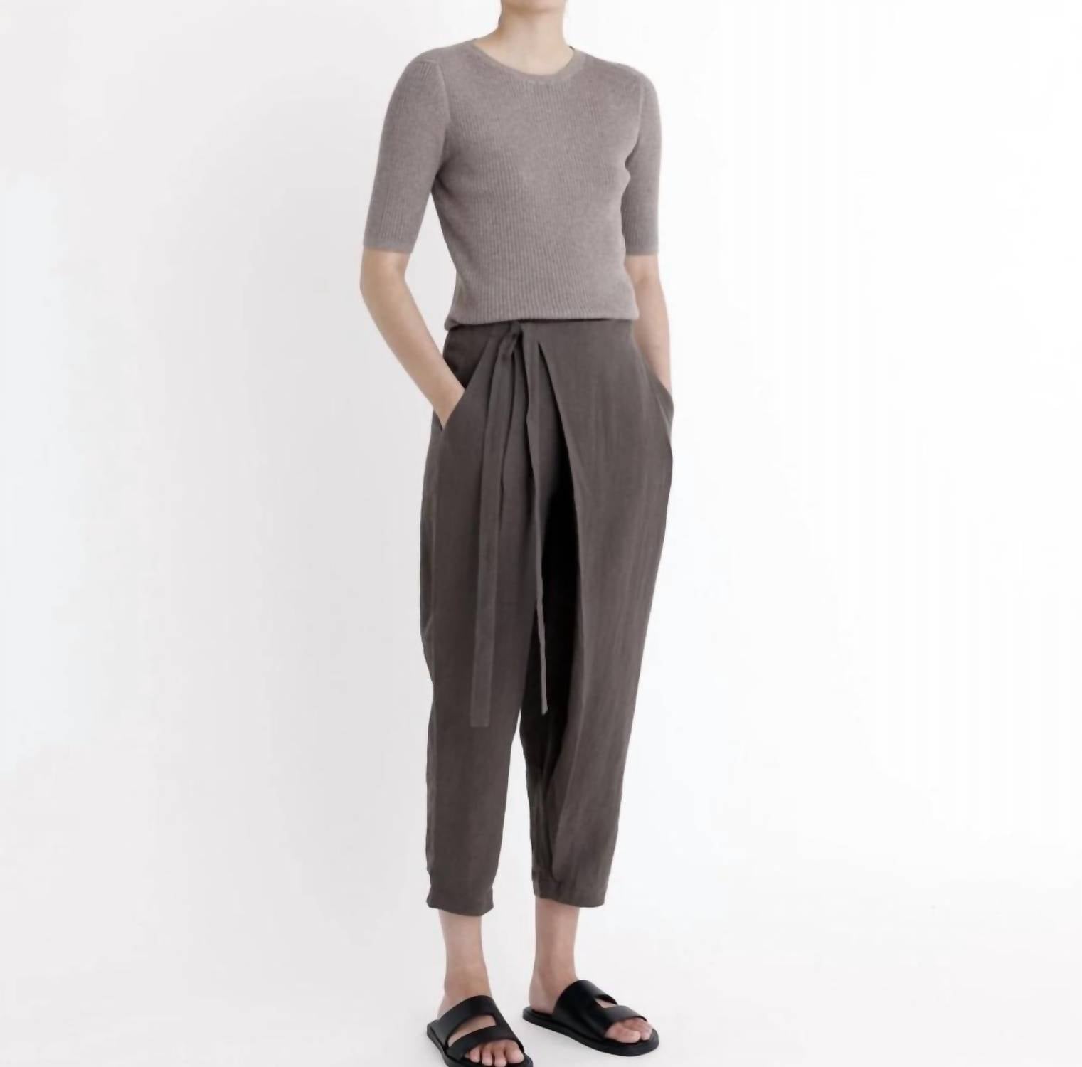 7115 By Szeki - Ribbed Short Sleeve Top