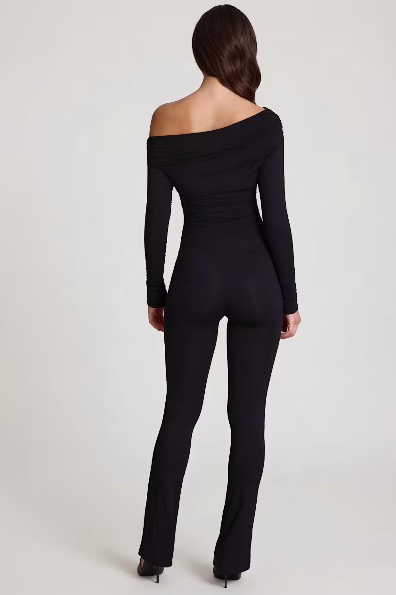 Oh Polly - Erisen Modal Off-shoulder Long-sleeve Jumpsuit