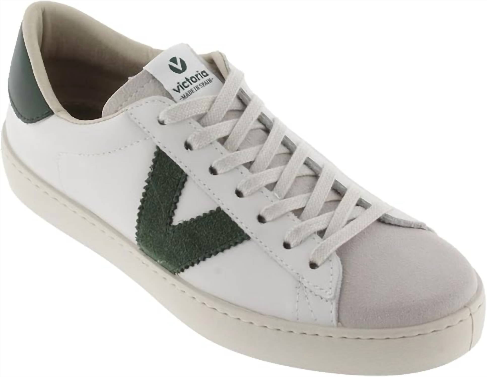VICTORIA Women's Berlin Leather Sneakers in botella - women's sneaker - view 5