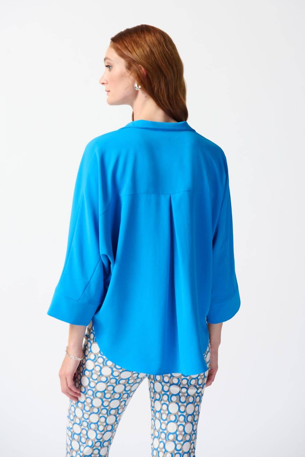 Joseph Ribkoff - Buttoned Collar Boxy Top