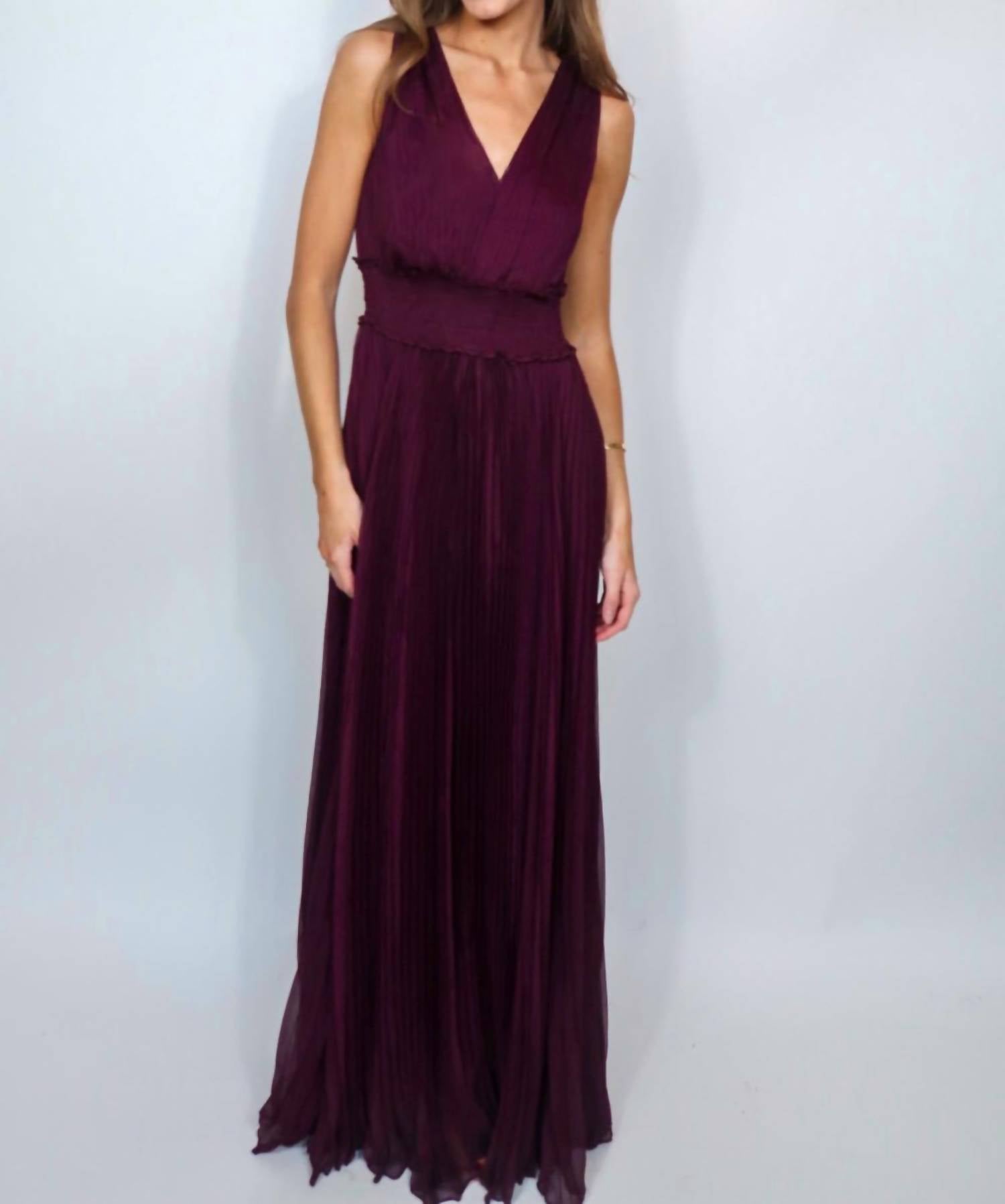 Lucy Paris - Pleated Maxi Dress