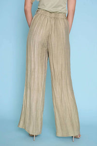 Picadilly - Crinkled Wide-leg Reg Length Pants