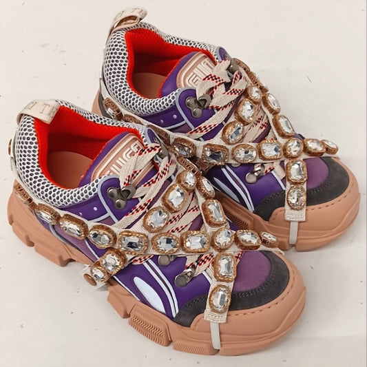 Gucci - Women's Flashtrek Sneakers With Crystals