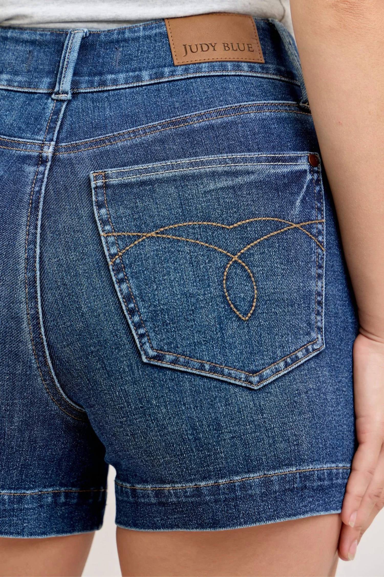 Judy Blue - High Waist Tummy Control Slim Denim Short